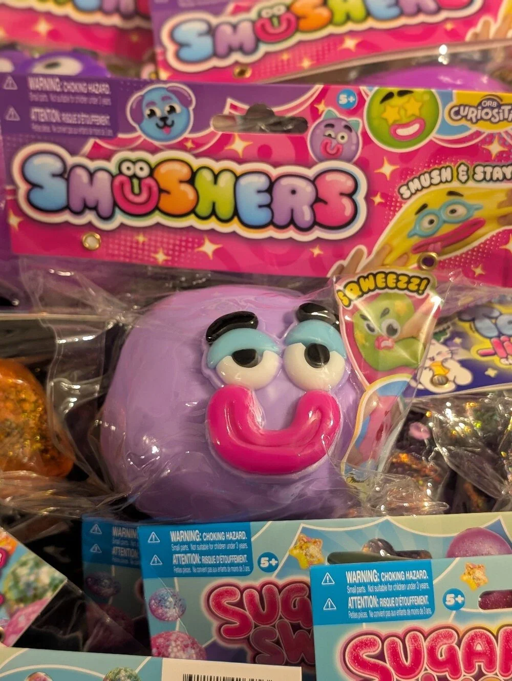 NEW ORB Curiosities Smushers Purple Monster Squishy Stress Toy Fidget Sensory